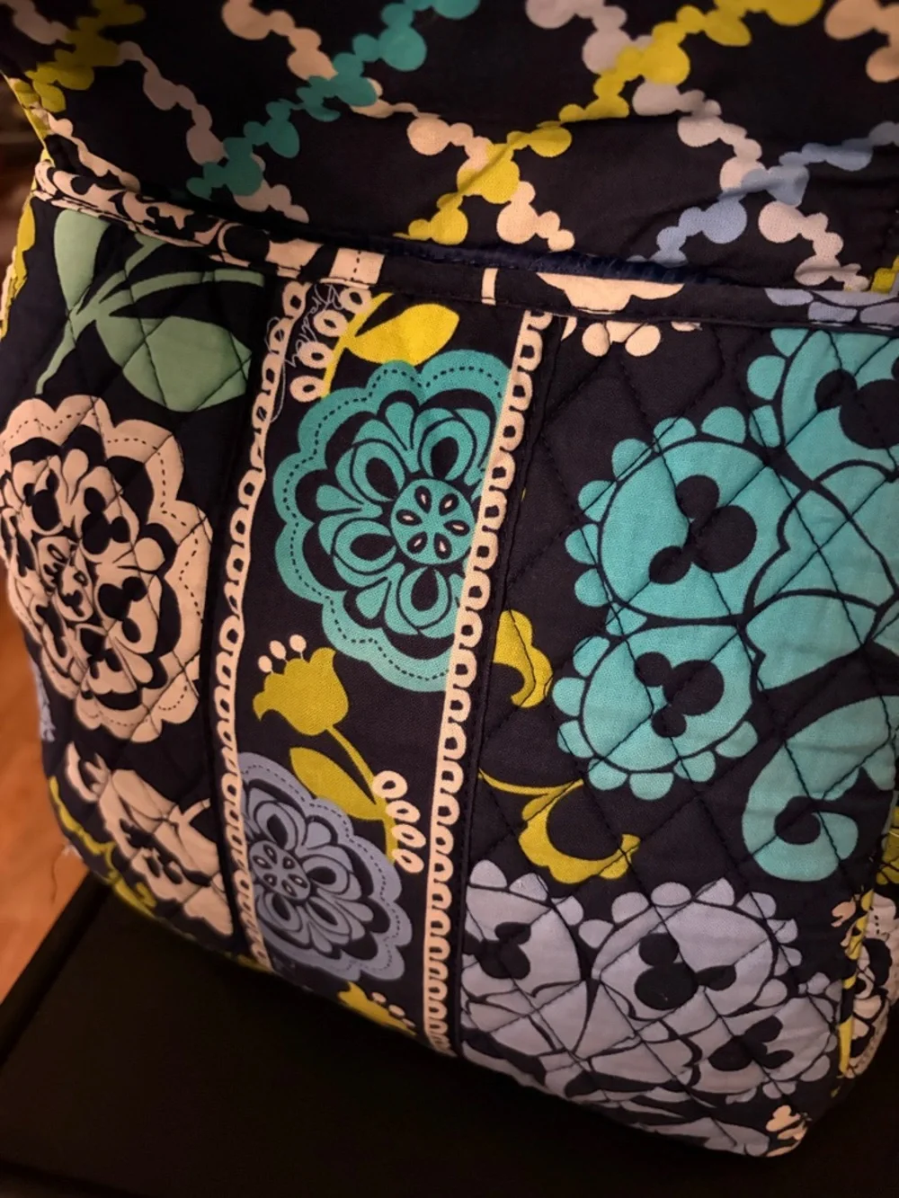 Vera Bradley Disney Mickey’s Midnight Bloom Quilted Mini Backpack